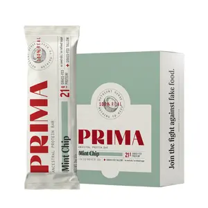 (NEW) PRIMA Ancestral Protein Bar – Mint Chip (7 Pack) | 21g Grass-Fed Whey Protein, 100% Real Ingredient Snack with Grass-Fed Tallow & Organic Raw Honey | Seed Oil Free, Gluten-Free, Low Carb Clean Energy Bar, Organic Peppermint Extract
