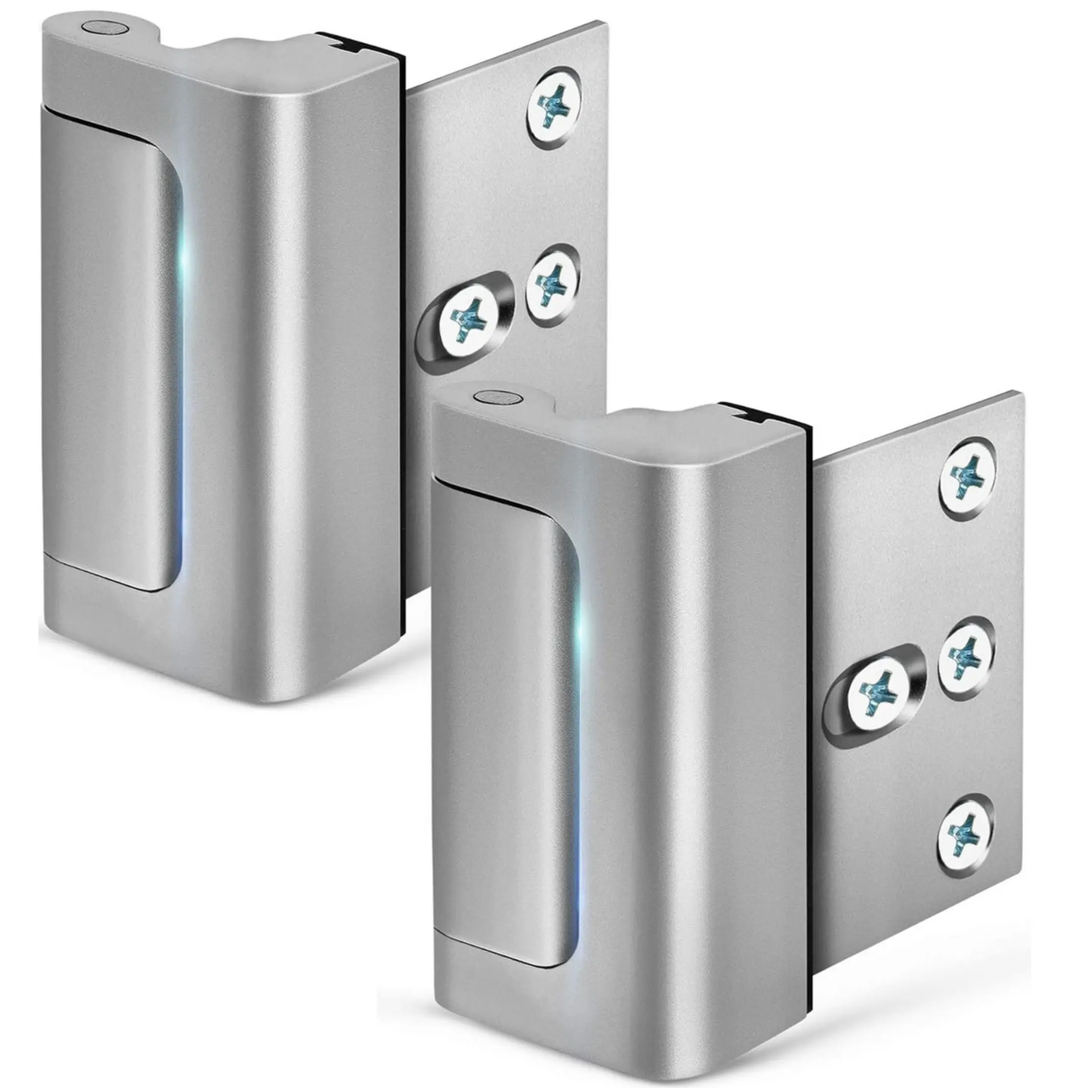 Rerishom 2 Pack Door Lock Withstand 800 lbs for Inward Swinging Door,Door Reinforcement Lock with 8 Screws to Prevent Unauthorized Entry, Child Proof Pin Tumbler for Extra Home Security and Privacy