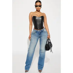 Sicily Straight Leg Jeans - Medium Wash