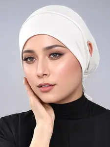 Adjustable Elastic Headband with Ear Loops, Ear Loop Design, Pure Color Cotton Scarf, Stretchy Hair Tie for Women & Girls, Daily Use Accessory