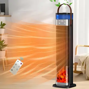 23Inch Space Heater with Humidifier 2000W PTC Fast Heat Remote Control 12H Timer Overheat Protection Portable Electric Oil-Filled Radiator for Home Use