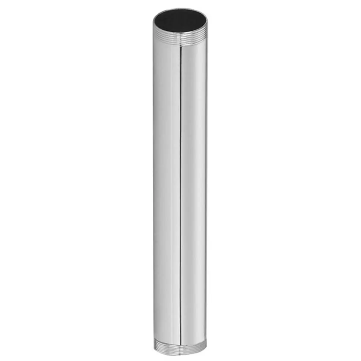 Westbrass D419-05 Polished Nickel Tubular Tailpiece, 1.25 in. OD x 12 in. Length, Both Ends Threaded, Cleaner Joint-Free Look for Exposed Installations & Extending Lavatory Drains