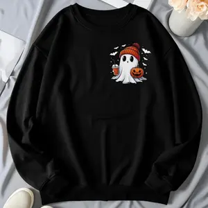 Little Ghost Ice Coffee Sweatshirt - Shirt- Hoodie, Halloween Ghost Coffee Shirt, Bougie Ghost Shirt, Spooky Season, Cute Ghost Sweatshirt, Halloween Crewneck, Sweatshirt, Hoodie, Halloween for women, Full Color, For Men, For Women, Casual, Tee Print 2591