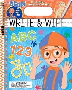 Blippi: Write and Wipe -- Editors of Studio Fun International, Spiral Bound, Comb or Coil