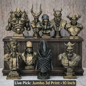 Jumbo 3d Printed Sculpture - 3d Printed Statues and Figurines - Made of PLA Plastic 10-12 Inches Tall