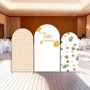 15-day Delivery Little Cutie Baby Shower Arch Backdrop Cover Orange Citrus Summer Fruit Party