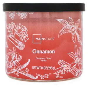 Mainstays 3-Wick Ombre Wrapped Cinnamon Scented Candle, 14 oz