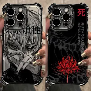 Anime cool Tokyo Ghoul Plating Phone Case For iPhone 17 16 15 14 13 12 11 Pro Max X Air Plus For Samsung Galaxy S26 S25 S24 S23 S22 Anti-Fall Airabag