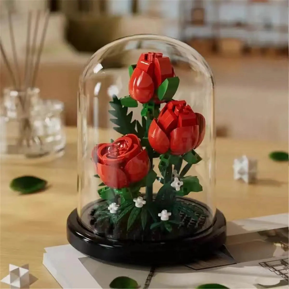Rose Flower Building Blocks with Dust Cover, 254pcs/set Rose Flower  Building Blocks, Creative Building Blocks, DIY Building Model, Stem  Building Blocks, Best Gift Toy, Building Blocks Model, Bricks - TikTok Shop