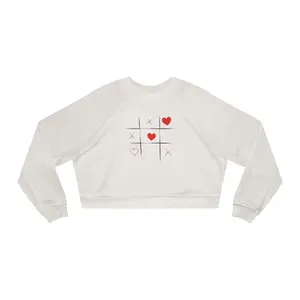 Tick Tack Toe in Love Cropped Pullover