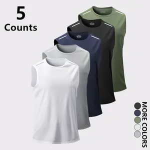 Men's Summer Quick Dry Tank Tops, Solid Color Sleeveless Shirts with Breathable Soft Fabric, Casual Athletic Tops for Daily Wear, Outdoor Activities, Beach & Gym Training