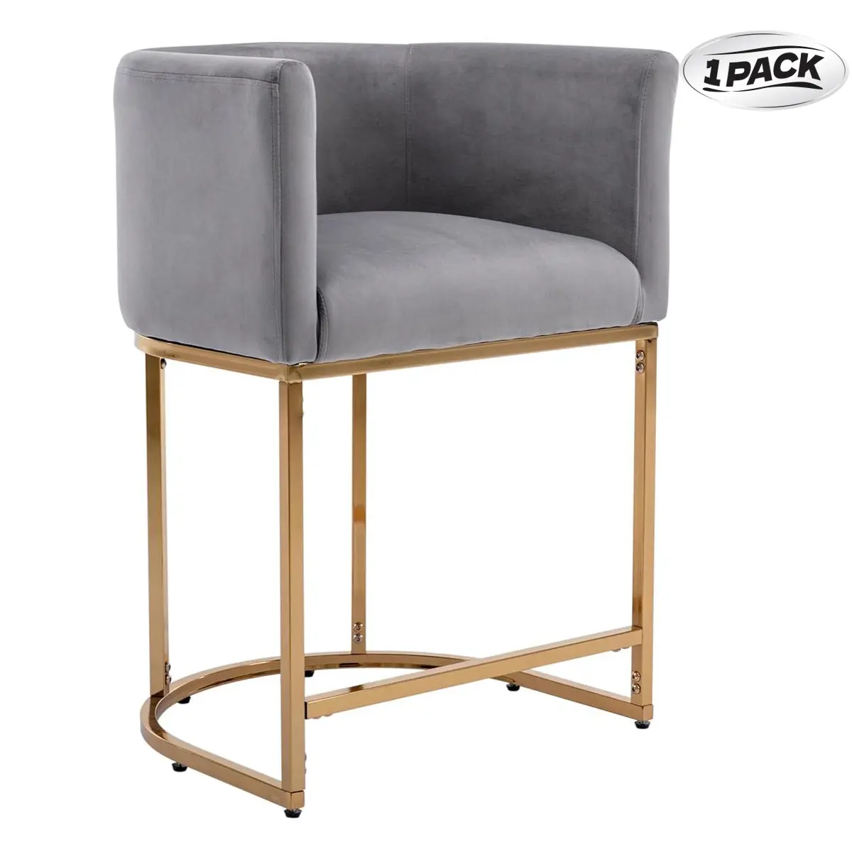 24" H Velvet Charcoal 1 PC