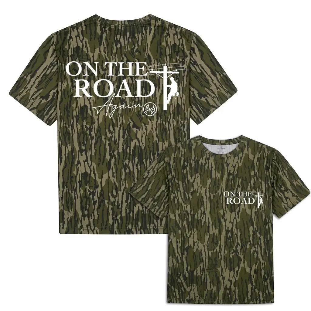 On The Road Again Lineman T-Shirt, Proud Lineman T Shirt, Electrical Worker Graphic Tee, Traveling Lineman Shirt, Gift for Dad, Gift for Husband