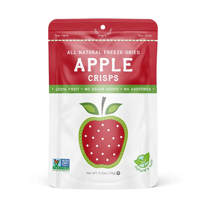 Nature's Turn Freeze-Dried Apple Crisps - 100% Real Fruit, No Sugar Added, Plant-Based, Gluten-Free, Vegan-Friendly, Lightweight Crispy Texture, On-The-Go Clean Eating Choice summerwins