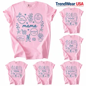 Comfort Colors Custom Floral Mama Shirt, Floral Nana T-Shirt, Personalized Mothers Day Gift, Grandma Lala Auntie Mimi Gigi Lolly Yaya Shirt
