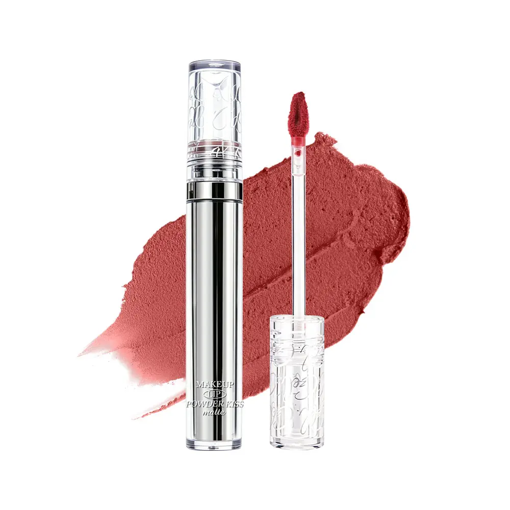 Matte Liquid Lipstick, Powder Velvet Lip Mud, Long Lasting Waterproof Non-Transfer Lip Tint, High Pigmented Nude Matte Lip Gloss, Smudge-Proof Lip Makeup for Women