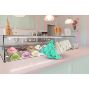 Ice Cream Fidget Clicker Keychain – 3D Printed Cone Sensory Toy, Satisfying Click, Stress Relief Gift