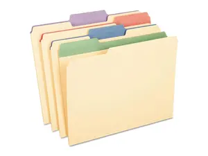 Pendaflex Color Tab File Folders 1/3 Cut 3/4" Exp. Letter 50/BX 84101