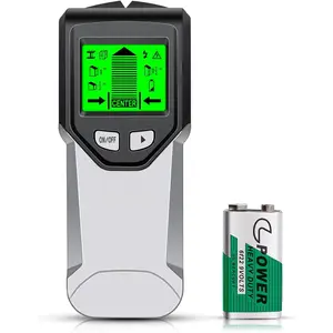 Stud Finder Wall Scanner - 5 in 1 Stud Finder Tool w/Microprocessor Chip and HD LCD Display, Stud Detector Beam Finders for the Center and Edge of Wood AC Wire Metal Studs Joist Pipe (Misty Gray)