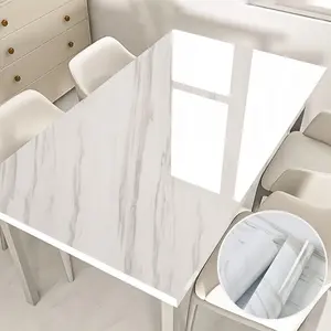 [23.62*393.70 in]1 roll - Smooth marble patterned vinyl wall sticker for kitchen countertops, oil and heat resistant, can be cut into self adhesive film, perfect for smooth surfaces such as furniture and appliances - perfect gift for holidays