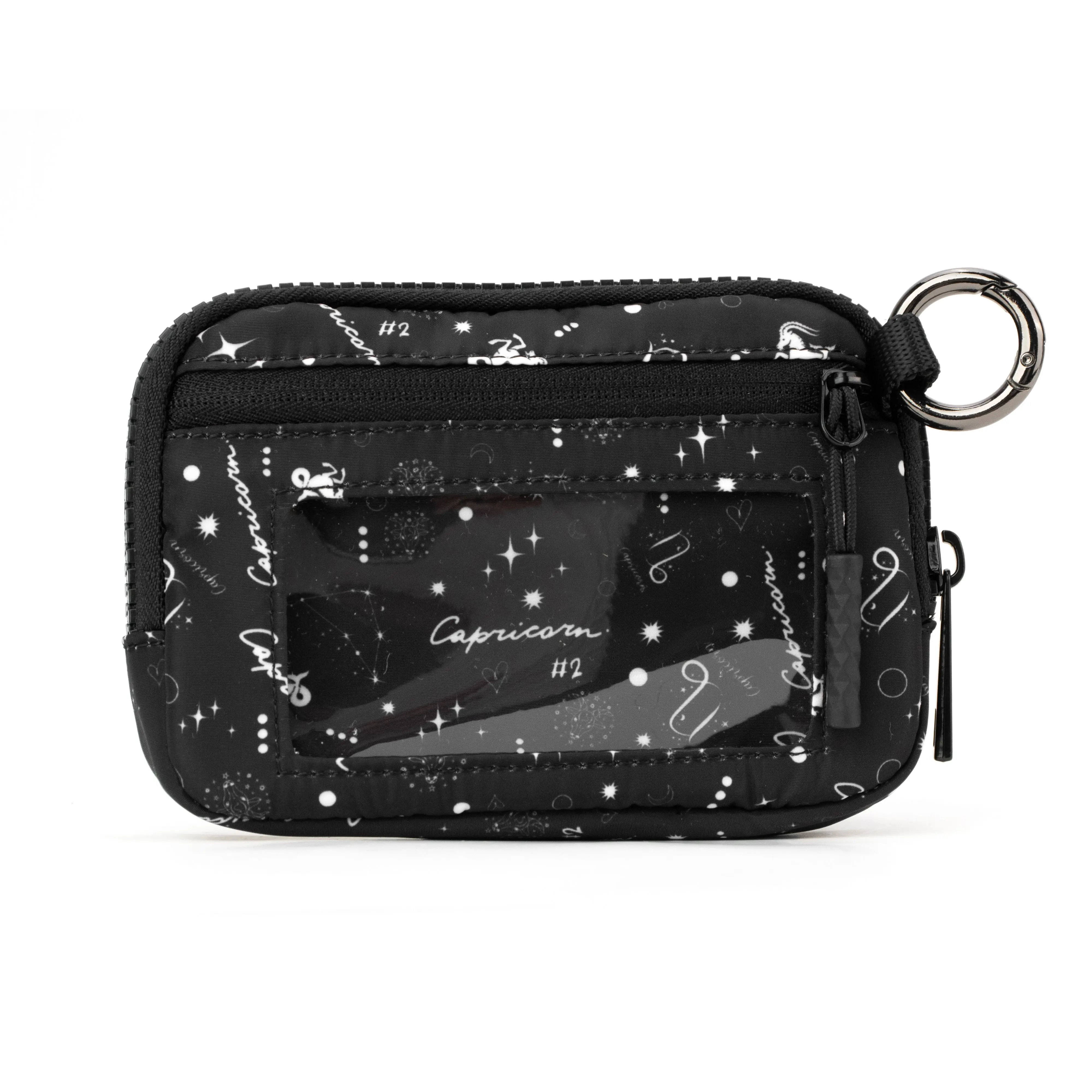 Women's Nylon Wristlet Wallet - RFID Blocking Purse, Zodiac Keychain (Scorpio, Sagittarius, Capricorn, Aquarius), RFID Protected Wrist Bag