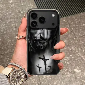 Religious Cross Jesus Faith Pattern Casing For iphone 17 16 15 14 13 12 11 X XS PRO PLUS MAX AIR Hard TPU PET PC Black Silver Hard  Anti-Drop Protective camera protection Tough Phone Cases Shell Shockproof showcases individuality L1582
