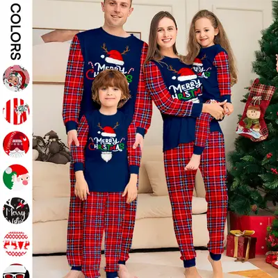 Matching Plaid Christmas Pajamas Family TikTok Shop