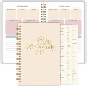Bible Study Journal - Church Notes Journal - Soap Bible Study Notebook for Women - Bible Notebooks for Note Taking - Based Religious Gifts GOLDPEI