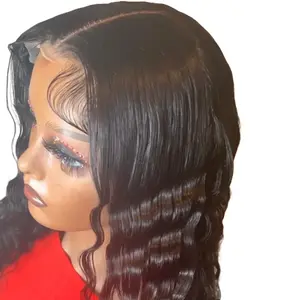 Crimped Glueless Wig - HD Lace 26” Inch, 5x5 Size, Black Color, Stylish Design