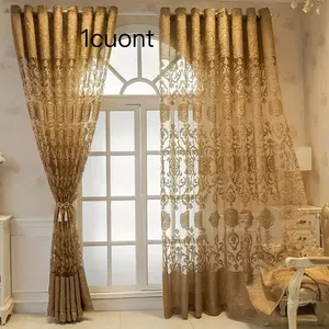 Flower Finished Gauze Curtain, Tassel Decor Curtain, 1 Count Modern Floor Curtain, Window Drapes for Home Living Room Bedroom Balcony, Home Decor