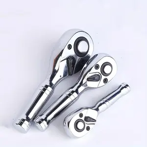 1pc Quick Ratchet Wrench with Short Handle 72 Teeth Auto Repair Tool Wrench medium Fly/small Fly Automatic Two-way Socket Head Adjustable Ratchet Wrench