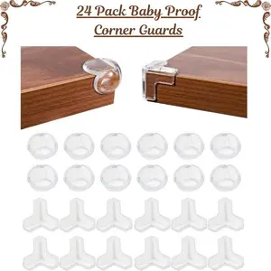 24 Pack Baby Proof Corner Guards, Table Corner Protectors for Baby, Furniture Edge Protectors, Child Safety Guards, Baby Safety Gift, Mother's Day Gift for Moms