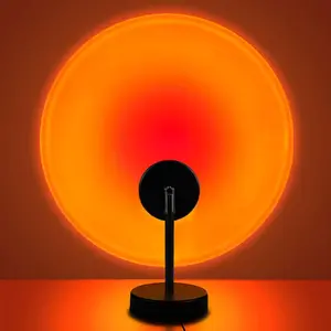 Sunset Lamp, Projector Sunset Light 10W LED Projection Night Light 180 Degree Rotation Romantic Rainbow Light USB Charging for Photography Party Home Living Room Bedroom Decor, Sunset Red-