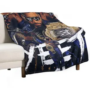 Soft Funny Throw Blanket Jey Wresting USO Flannel Novelty Blanket,Luxury Fleece For Couch Bed Sofa Sleeping,Lightweight Warm Plush Air Condition Blankets Style 13