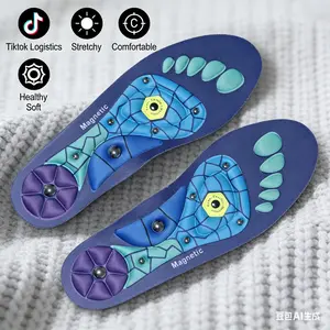 220+ lbs High Arch Support Insoles, Shock Absorbing Acupressure Insoles for Men Women All Day Wear massage