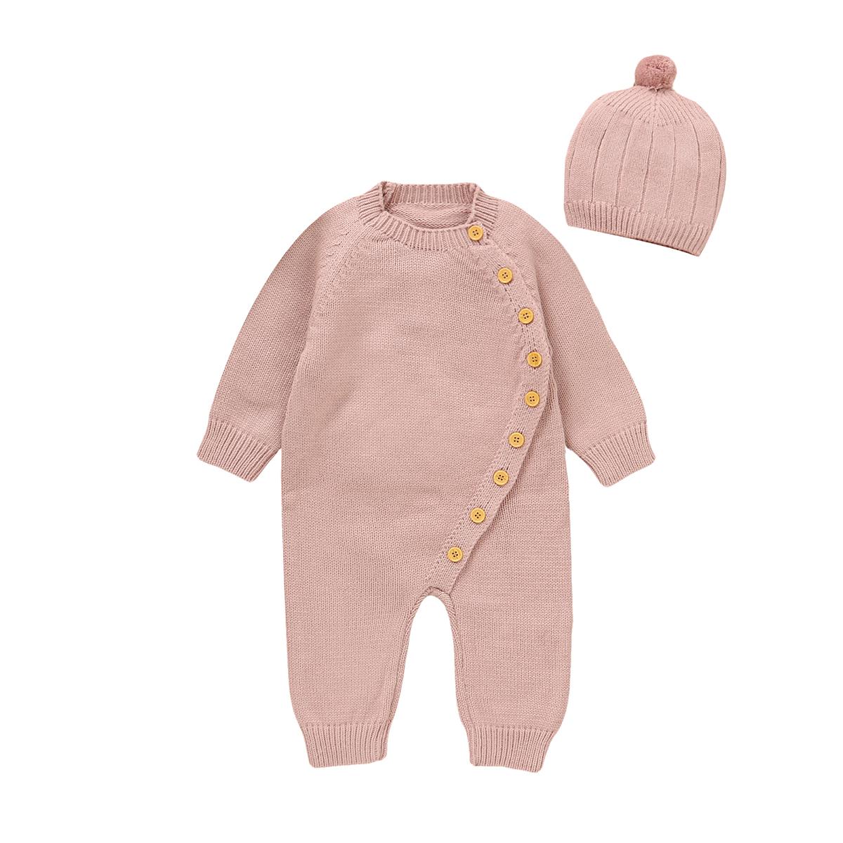 Mimixiong Handmade Embroidery Custom Baby Name Romper Sweater Coat, Newborn Soft Knitted Fabric, Comfortable Fit, Unique Baby Sweater Set with Baby Hat