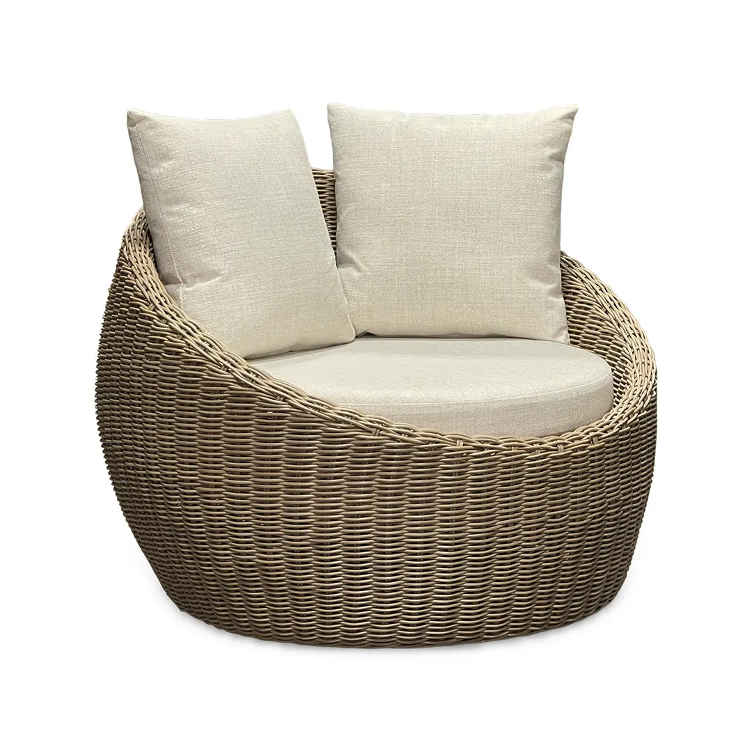 Huntington Outdoor Papasan Swivel Chair