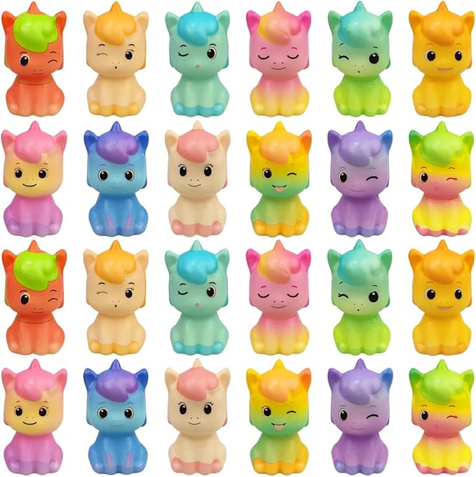 24 Pack Prefilled Easter Eggs with Unicorn Squishy Toys – Slow Rising Kids Toys, Easter Basket Stuffers, Party Favors & Gifts for Boys & Girls