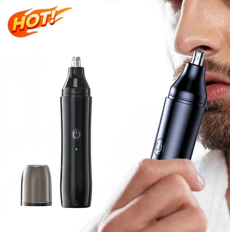 USB-Rechargeable Cordless Nose Hair Trimmer, Nose Hair Trimmer, Ear Hair Trimmer, Unisex Shaver, Removable Blade Heads, Unisex Personal Care Appliance Hair Removal Solution Men