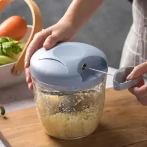 Home Kitchen Manual Pull-String Rotary Vegetable Slicer Garlic Press Meat Grinder Chopper Slicer Fruit & Vegetable Garlic Pulverizer Kitchen Gadget