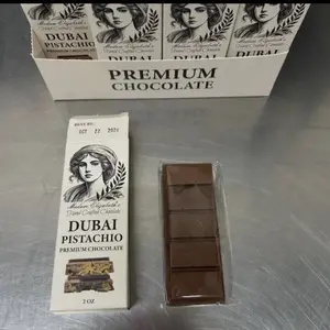 Dubai Chocolate Bar Pistachio 2.5oz Indulgent Treat with Rich Creamy Chocolate Pistachio Paste & Shredded Phyllo Dough Knafeh Perfect for Gifting
