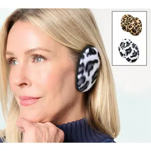 Bandless Fleece Ear Warmers Set of 2, No-Headband Winter Ear Muffs for Men &  women , Lightweight ear Covers for Cold Weather