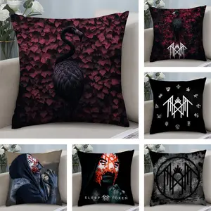 Hot S_SleepS Band T_TokenS Cushion Cover Soft Short Plush Fabric Double-Sided Print | Organic, Breathable,Sofa Pillow Case,Invisible zipper Mite Removal Durable Materia | Warm Winter Home Child Gift