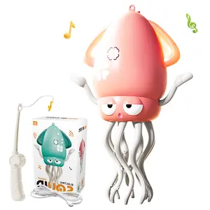 Dancing Octopus Toy，Electric Dancing Octopus Toy， Dancing Squid Toys，Automatic Obstacle Avoidance Sensor Toys, Upright & Crawling Two Modes, LED Lights & Music, USB Rechargeable