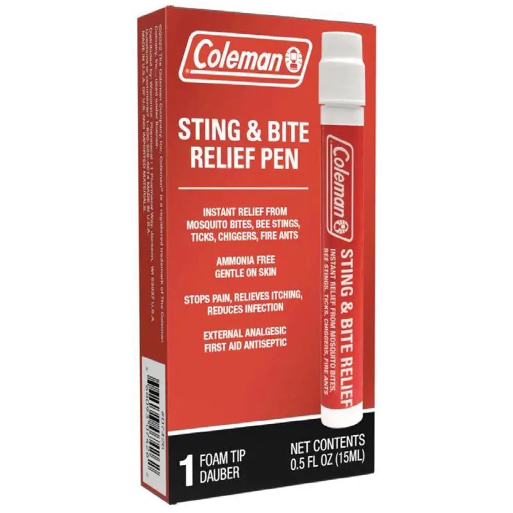 Coleman Ammonia-Free Triple Action External Analgesic Pen, Instant Relief from Bites/Stings, Non-Toxic Insect Bite Relief Tool for Office & School Supplies Kits