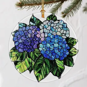 Hydrangea Christmas Ornaments: Christmas Tree Decorations & Holiday Ornaments - Holiday Presents,  Ideas for , Coworker, Family, Hydrangea Lover, and Flower Lover
