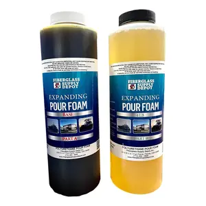 4 Lb. Density Expanding Pour Foam, 2 Part Polyurethane Closed Cell Liquid Foam for Boat and Dock Flotation, Soundproofing, Filling Voids, and Insulation (Quart Kit)