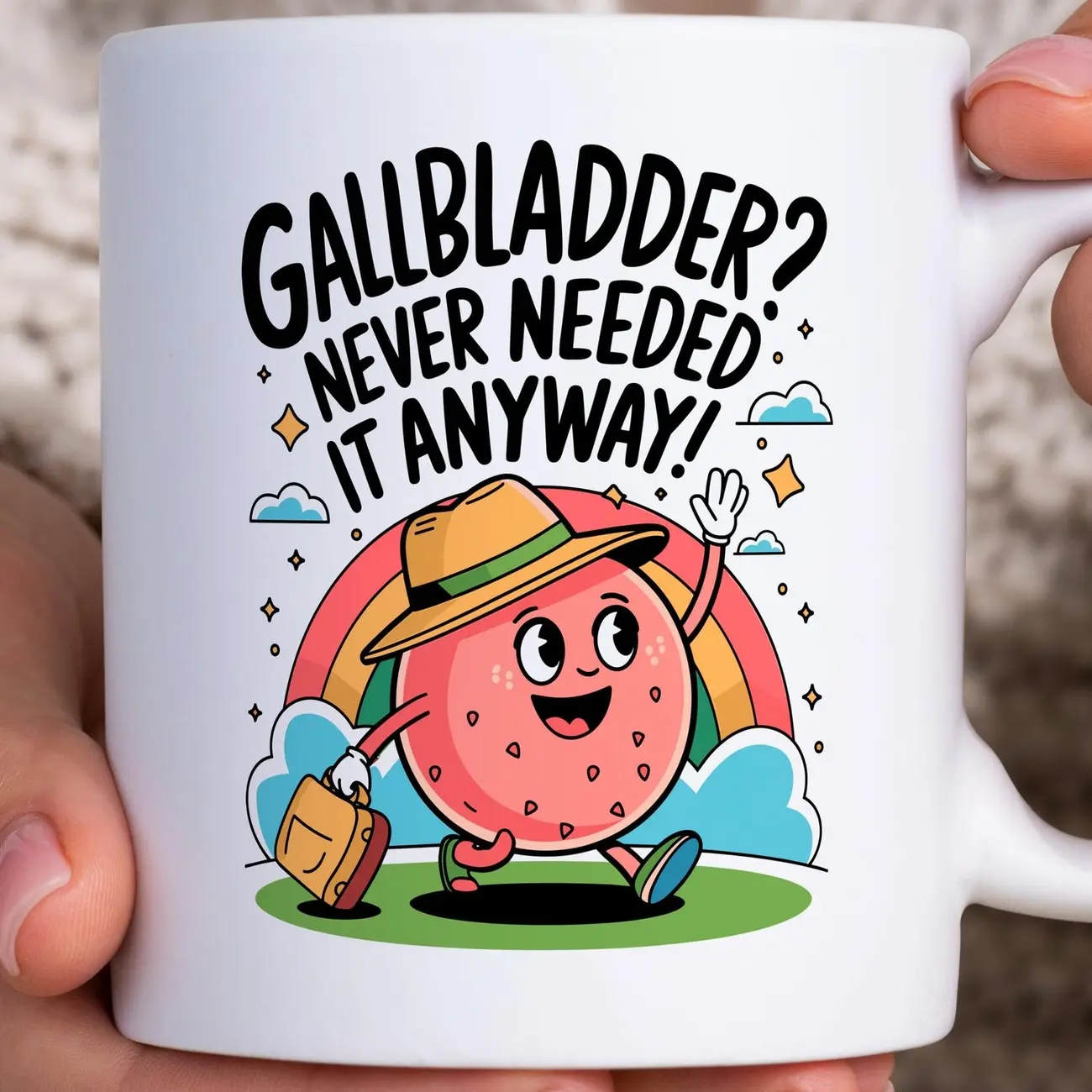 Quirky Gallbladder Surgery Mug Never Needed It Anyway Gift Idea, Post Op Mug, Get Well Mug, Surgeon Mug, Doctor Gift, Funny Gallbladder Mug WUZ