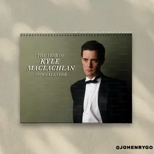A Year Of Kyle Maclachlan 2026 Calendar - Dale Cooper |  Home Decor, Office Decor - Kyle Mclachlan Fan Gift, Unique Holiday Gift