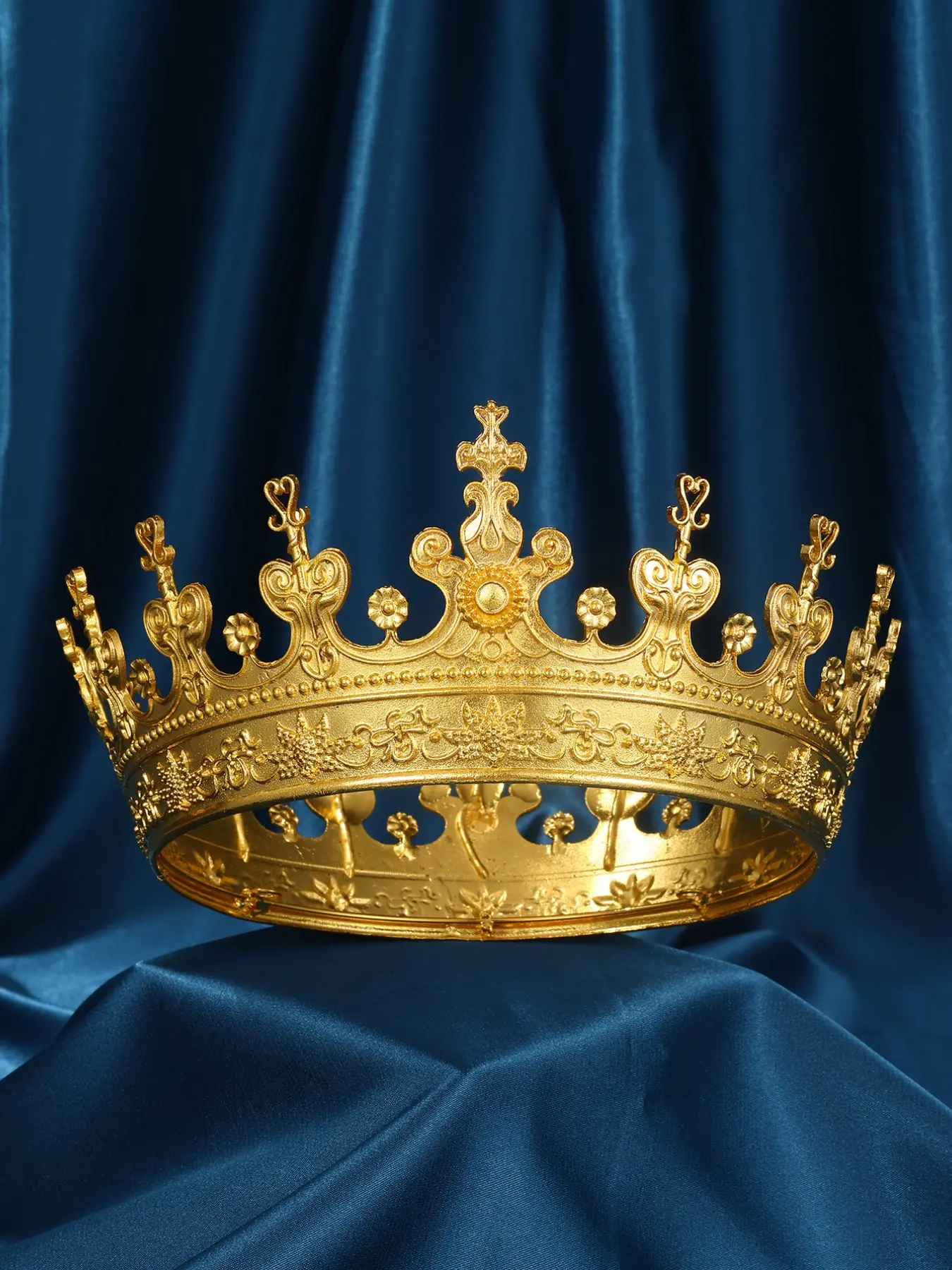 End-Of-Year Ball King & Queen Crown Set, Men's Crystal King Crown, Women's Princess Headpiece Tiara, Formal Occasion Accessories, Costume Headpiece